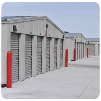 Grey Storage Units at Cottonwood Self Storage